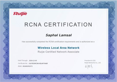 RCNA Wireless LAN Certificate